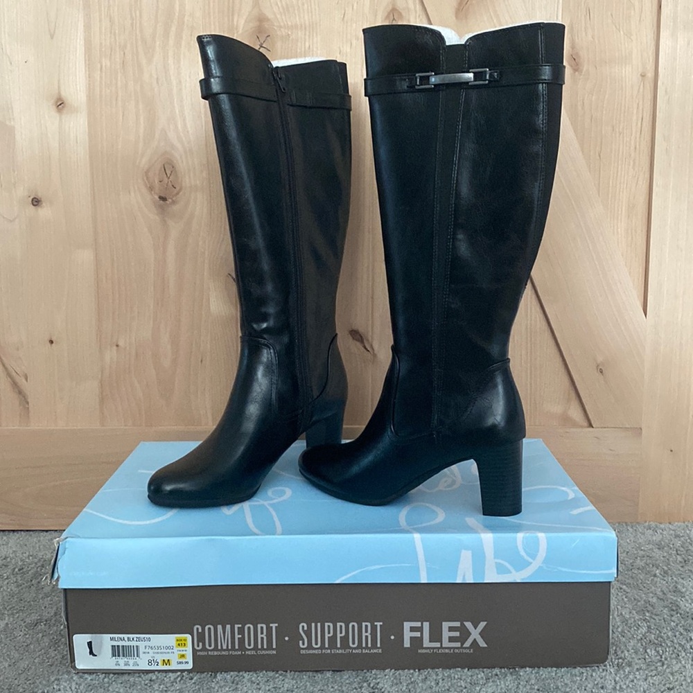LifeStride Black Leather Boots